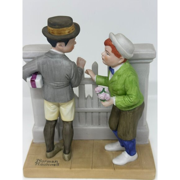 Danbury Mint Figurine The 12 Porcelain Figurines The RIVALS Norman Rockwell - Picture 2 of 7